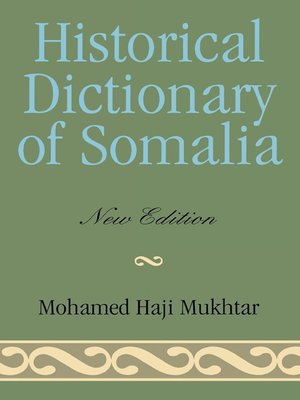 cover image of Historical Dictionary of Somalia